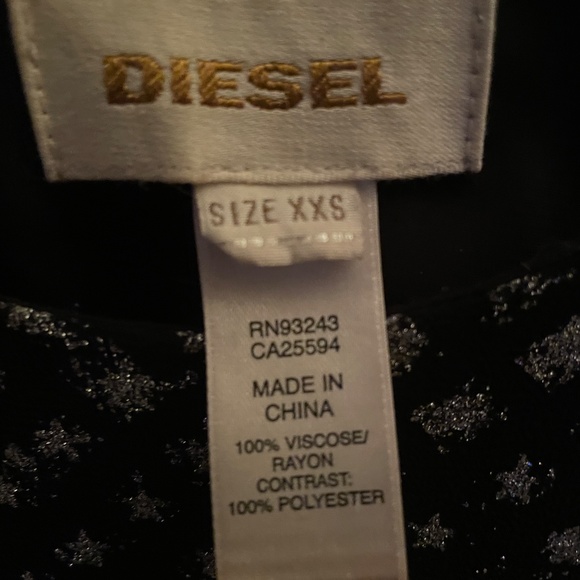 Petite XXS Diesel Mini Dress with back cutout - Picture 3 of 3